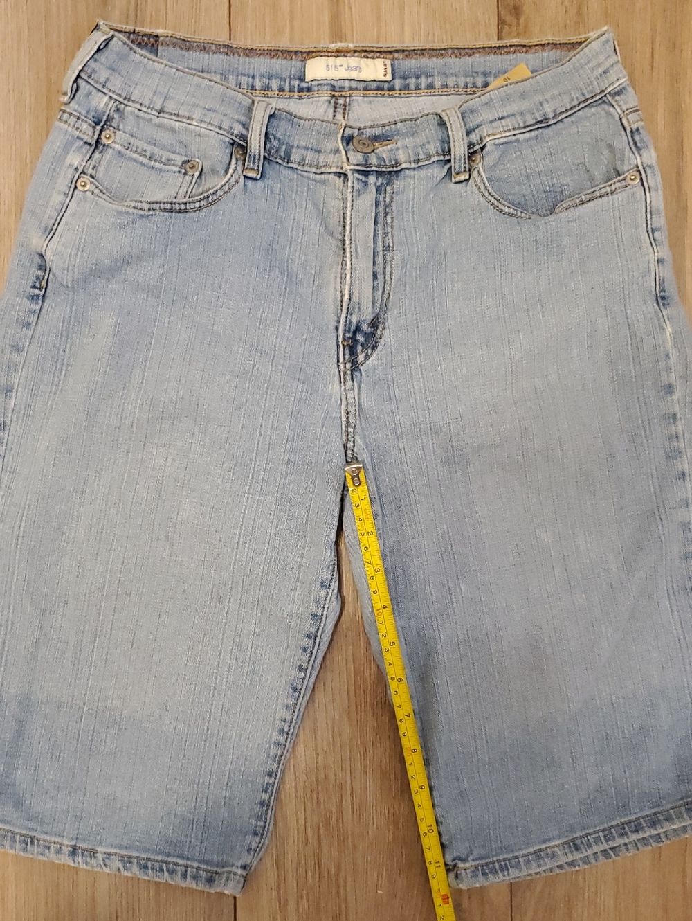Light Wash Denim Bermuda Shorts